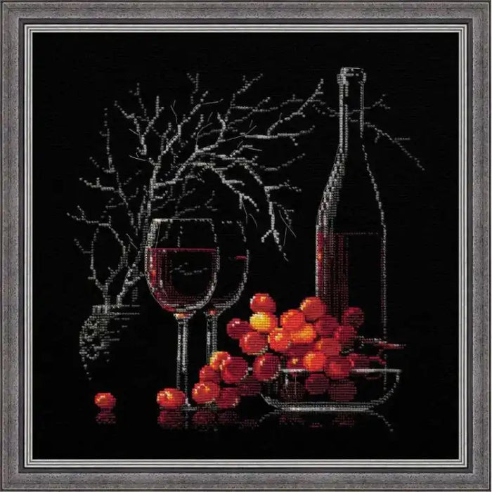 Cross Stitch Kit Riolis - STILL LIFE WITH RED WINE 1239