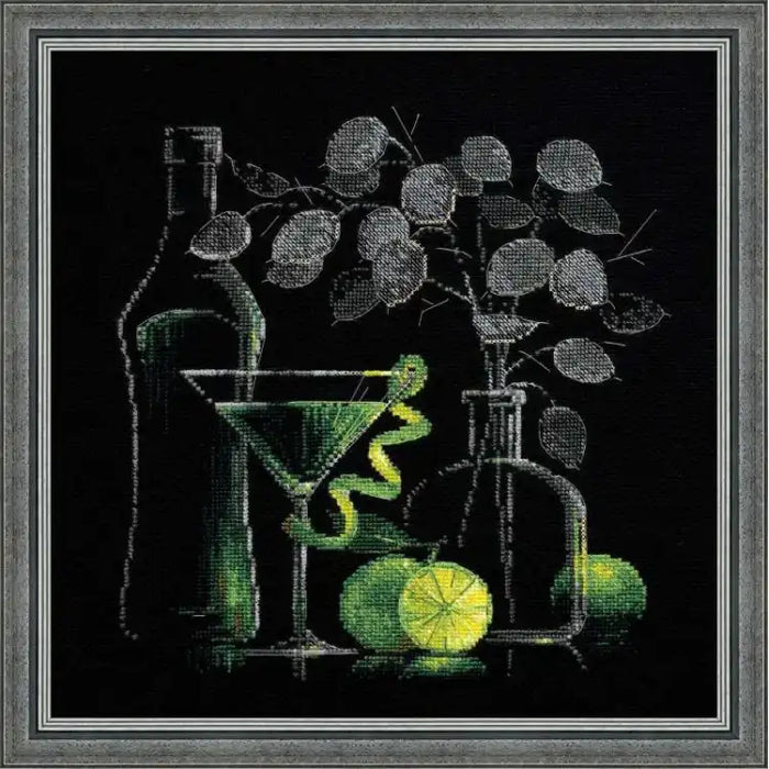 Cross Stitch Kit Riolis - STILL LIFE WITH MARTINI 1240