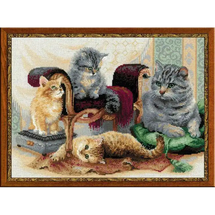 Cross Stitch Kit Riolis - FELINE FAMILY 1327