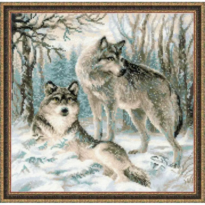 Cross Stitch Kit Riolis - PAIR OF WOLVES 1393