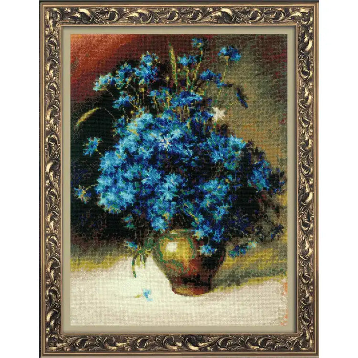 Cross Stitch Kit Riolis - CORNFLOWERS (AFTER I. LEVITAN'S PAINTING) SR1772