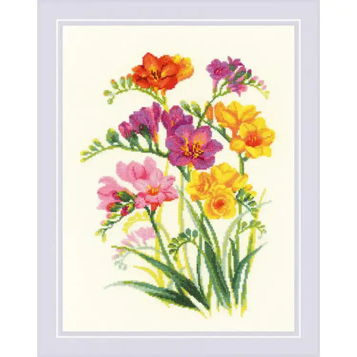 Cross Stitch Kit Riolis - FRAGRANT FREESIA SR1821