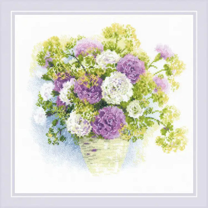 Cross Stitch Kit Riolis - WATERCOLOR CARNATIONS SR1846