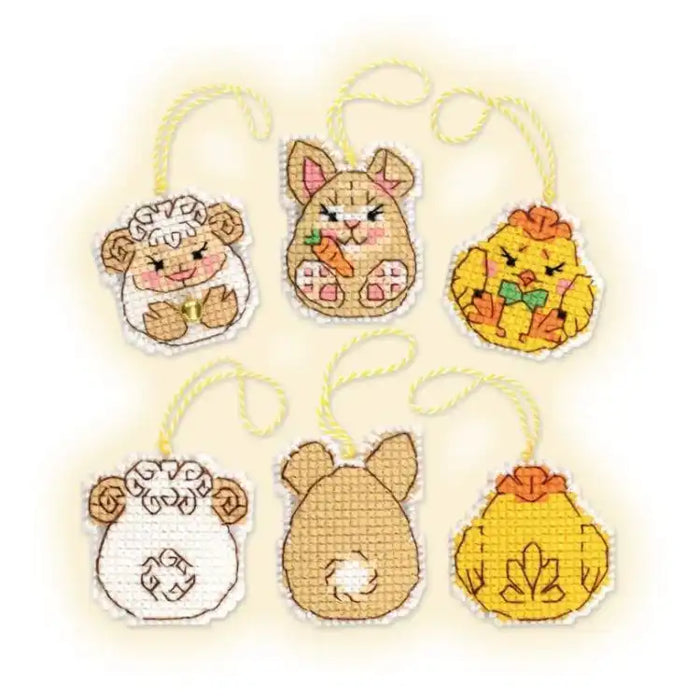 Cross Stitch Kit Riolis - EASTER BUNNY AND FRIENDS SR1860AC