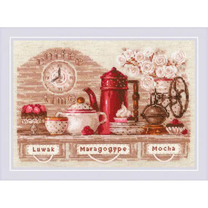 Cross Stitch Kit Riolis - COFFEE TIME SR1874