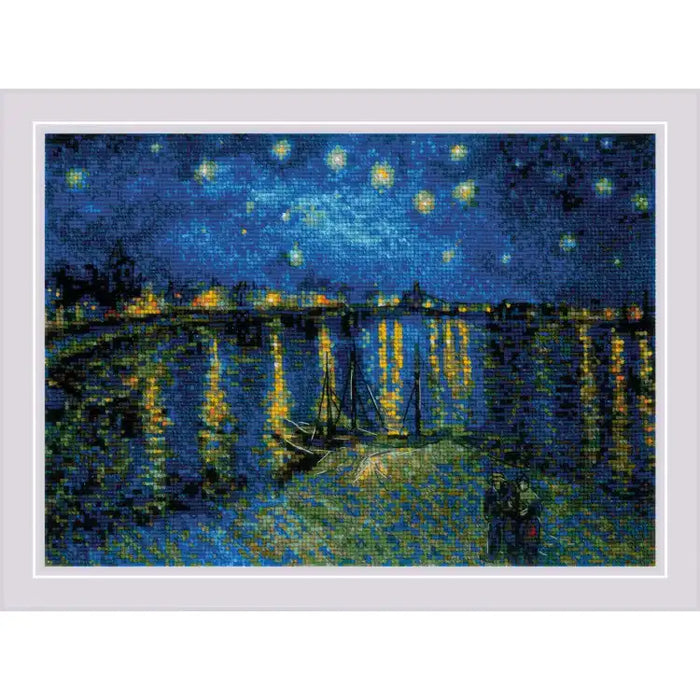 Cross Stitch Kit Riolis - STARRY NIGHT OVER THE RHONE AFTER VAN GOGH'S PAINTING SR1884