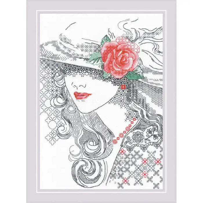 Cross Stitch Kit Riolis - MYSTERIOUS ROSE SR1887
