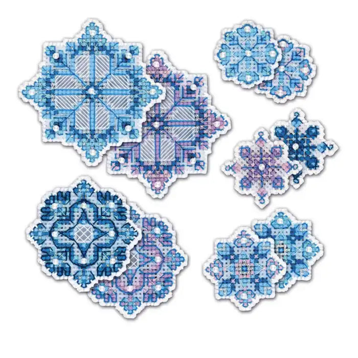 Cross Stitch Kit Riolis - SNOWFLAKES DECORATIONS SR1889AC
