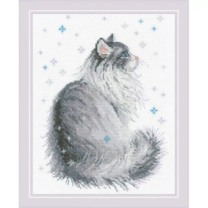 Cross Stitch Kit Riolis - SNOWY MEOW SR1912
