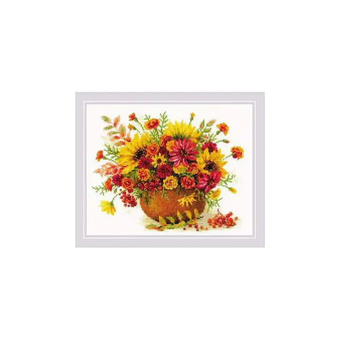 Cross Stitch Kit Riolis - AUTUMN FLOWERS SR1973