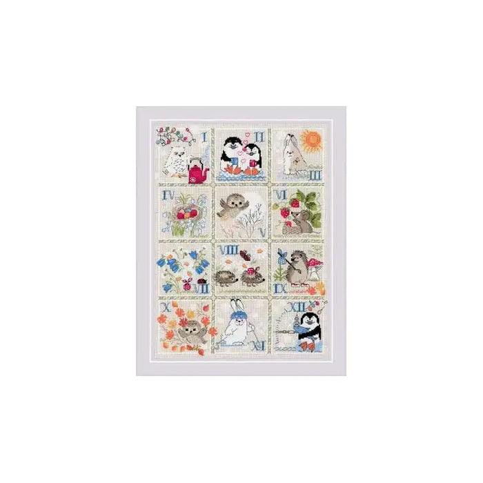 Cross Stitch Kit Riolis - FOREST CALENDAR SR1979