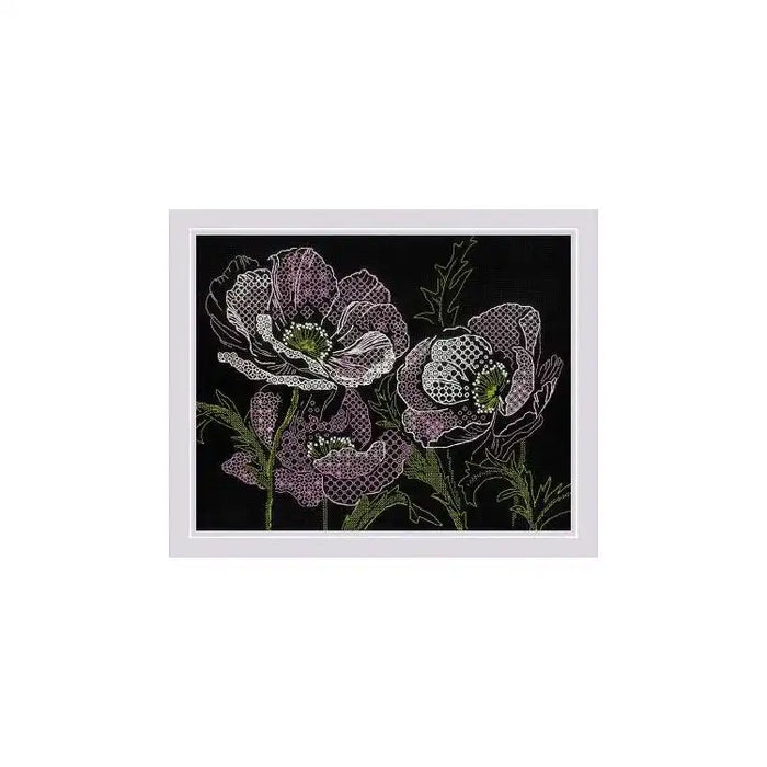 Cross Stitch Kit Riolis - LACE POPPIES SR1991