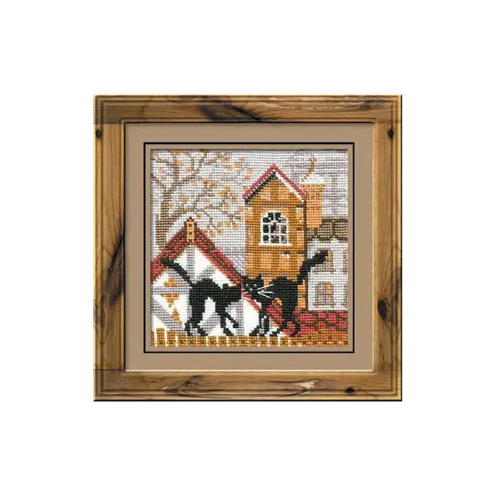 Cross Stitch Kit Riolis - CITY & CATS AUTUMN 613