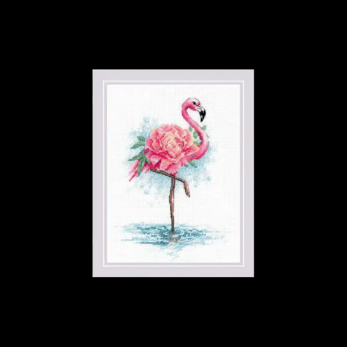 HANDARBEITSSET BLÜHENDER FLAMINGO 18X24 SR2117