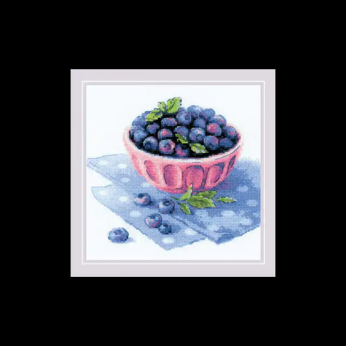 Cross Stitch Kit Riolis - "RIPE BLUEBERRY" 20X20 SR2168