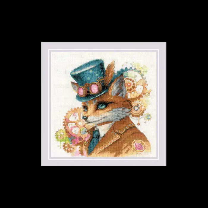 Cross Stitch Kit Riolis - "STEAMPUNK FOX" 20X20 SR2209