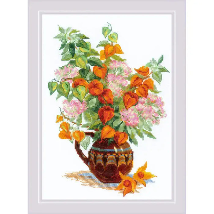 Cross Stitch Kit Riolis - BOUQUET WITH PHYSALIS 21X30 SR2086