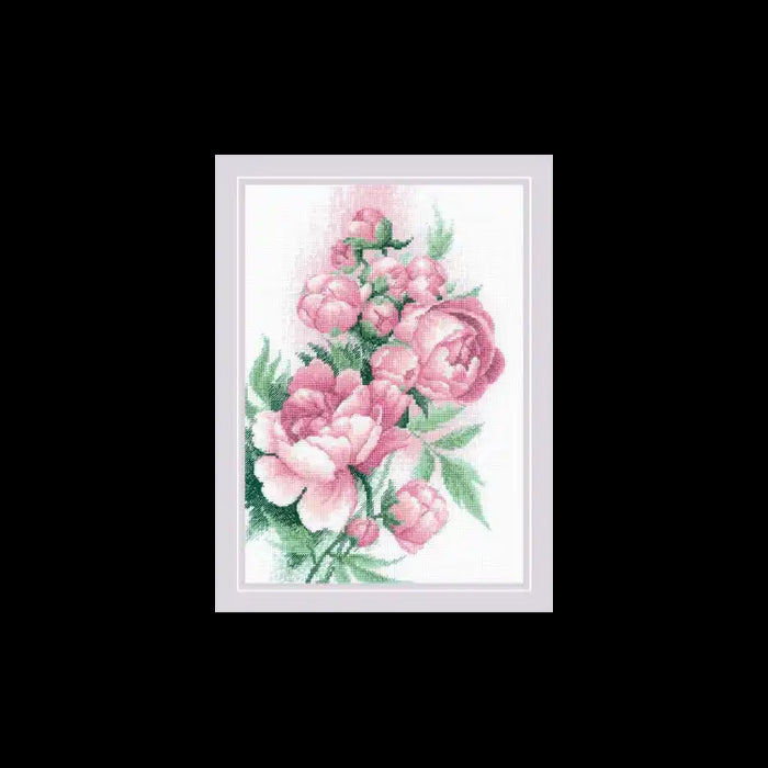 Kreuzstichset Riolis – ÜPPIGE PFINGSTROSEN 21X30 SR2138