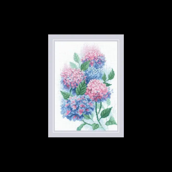 Kreuzstichset Riolis – Anmutige Hortensien, 21 x 30 cm, SR2139