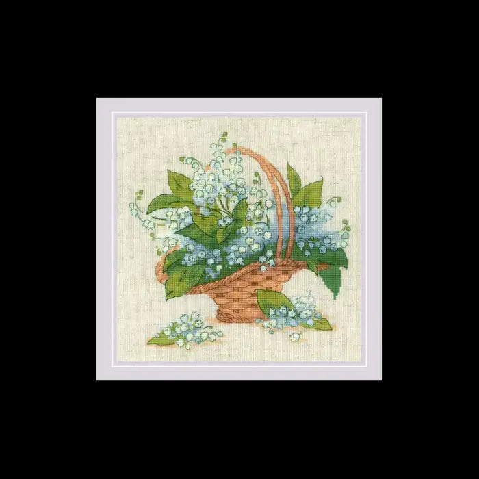 Kreuzstich-Set Riolis – Waldmaiglöckchen, 25 x 25 cm, SR2069