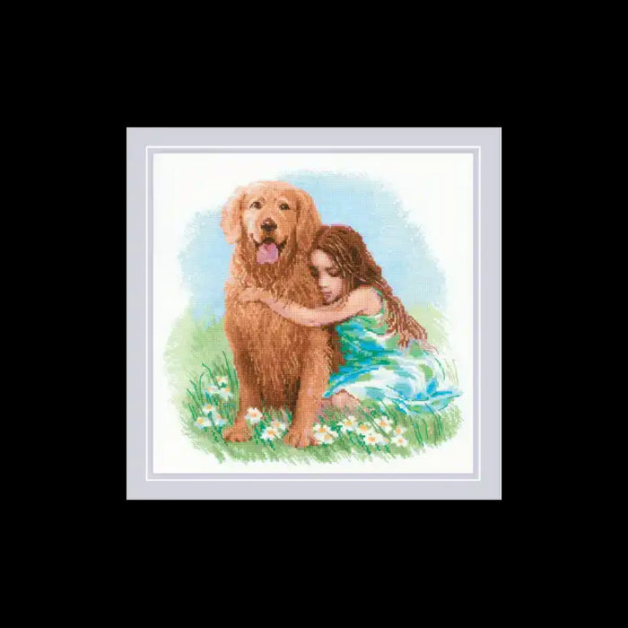 Cross Stitch Kit Riolis - "TRUE FRIEND" 30X30 SR2158