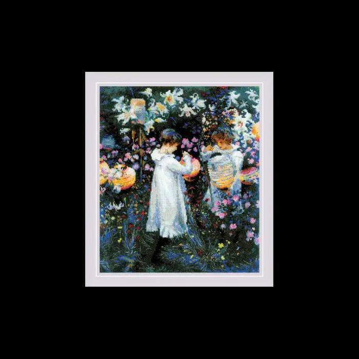 Kreuzstichset Riolis – Nelke, Lilie, Lilie, Rose nach dem Gemälde von J.S. Sargent, 30 x 35, SR2053