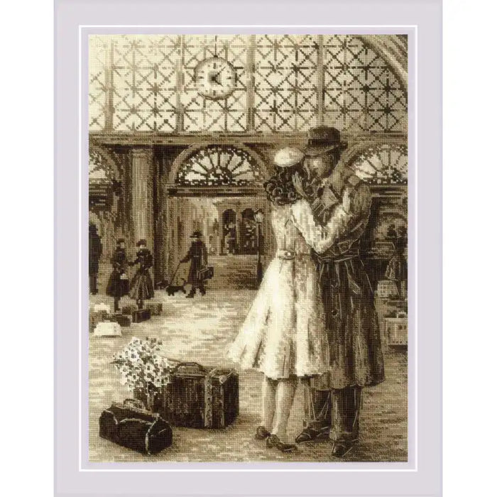 Cross Stitch Kit Riolis - "OLD PHOTO. RENDEZVOUS" 30X40 SR2111