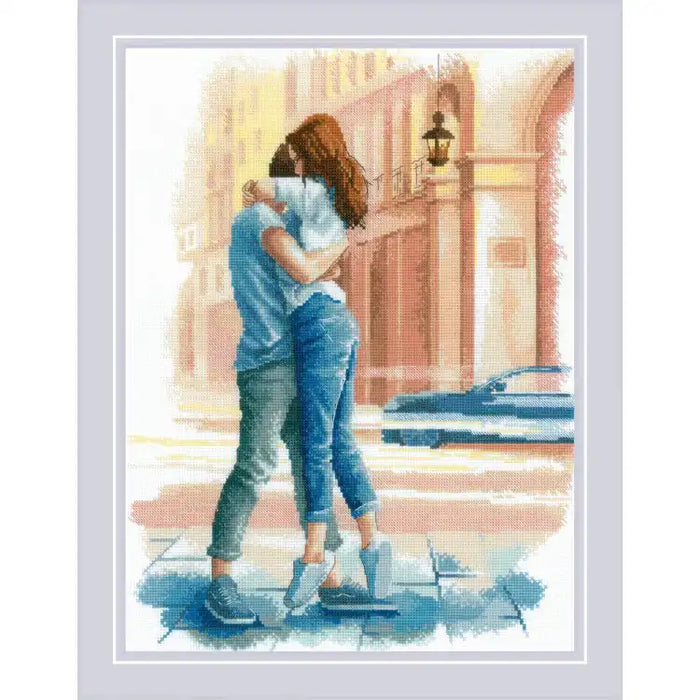 Cross Stitch Kit Riolis - "LOVE STORY. PASSION" 30X40 SR2155
