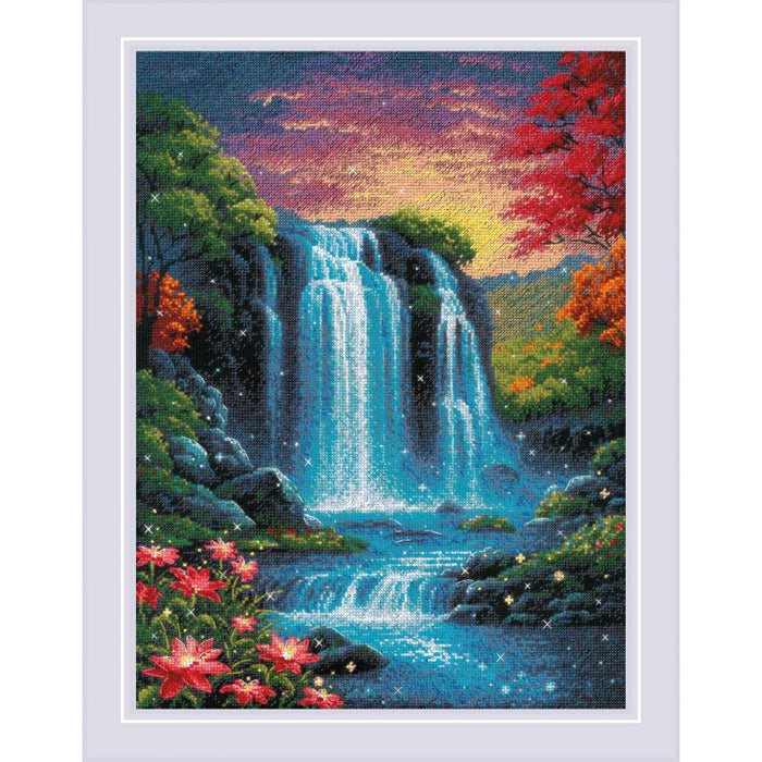 Cross Stitch Kit "Magical Waterfall" 30x40 cm SR2274