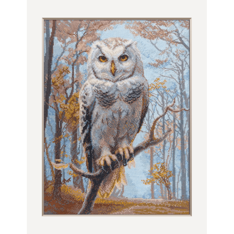 Cross Stitch Kit "Wildwood Owl" 30x40 cm SRA1016