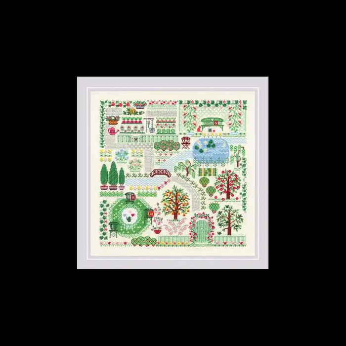 Cross Stitch Kit Riolis - MY GARDEN 35X35 SR2047