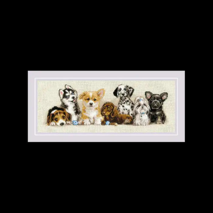 Cross Stitch Kit Riolis - "PUPPIES" 40X15 SR2221