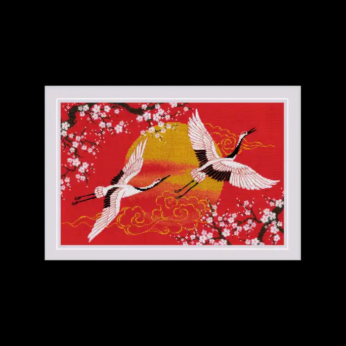 Cross Stitch Kit Riolis - UNDER HEAVEN. CRANES 40X25 SR2077