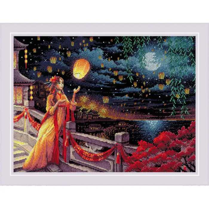 Cross Stitch Kit Riolis - "LANTERN FESTIVAL" 40X30 SR2144