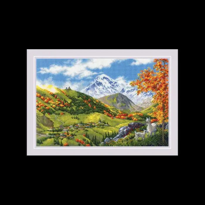 Cross Stitch Kit Riolis - MOUNTAIN VILLAGE 60X40 SR2072