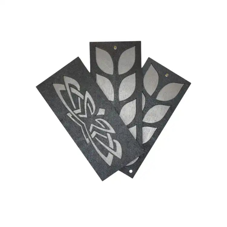 WOODEN BOX FOR BEADS "GREY PATTERN" (2 LEVELS) KF027/10-2