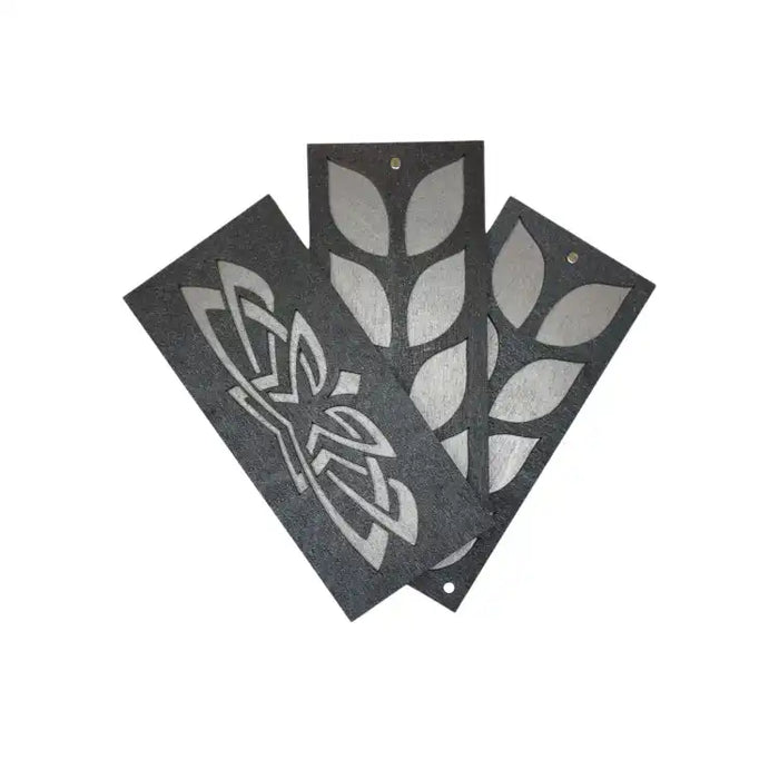 WOODEN BOX FOR BEADS "GREY PATTERN" (2 LEVELS) KF027/10-2