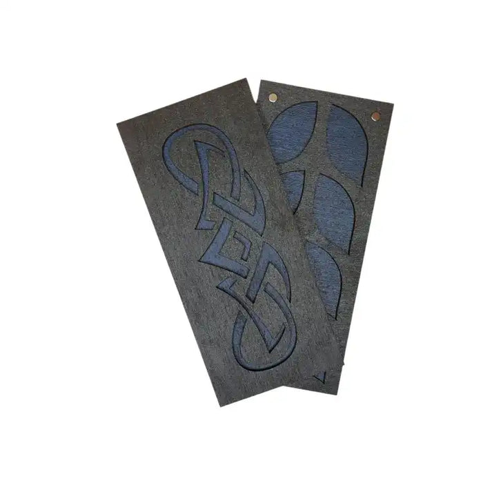 HOLZKÄSTCHEN FÜR PERLEN "BLAUES MUSTER" (1 EBENE) KF027/11-1