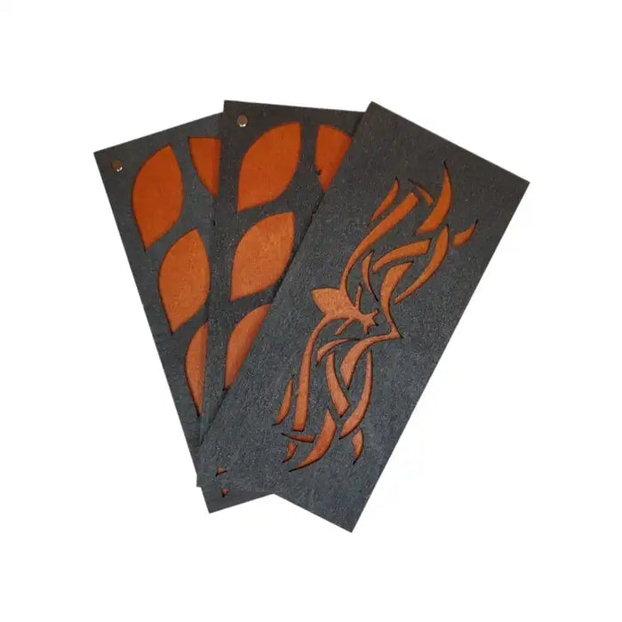 WOODEN BOX FOR BEADS "ORANGE PATTERN" KF027/12-2