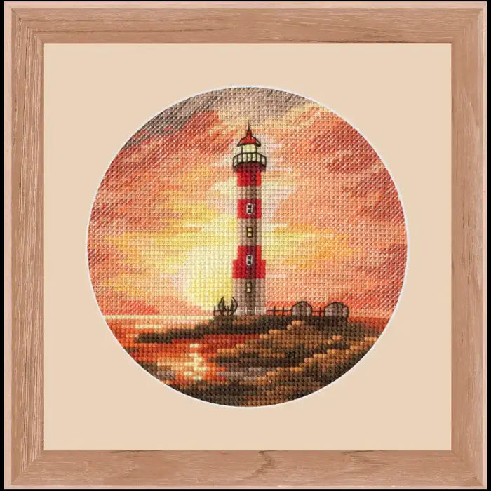 CROSS STITCH KIT LIGHTHOUSE AT SUNSET S/M023