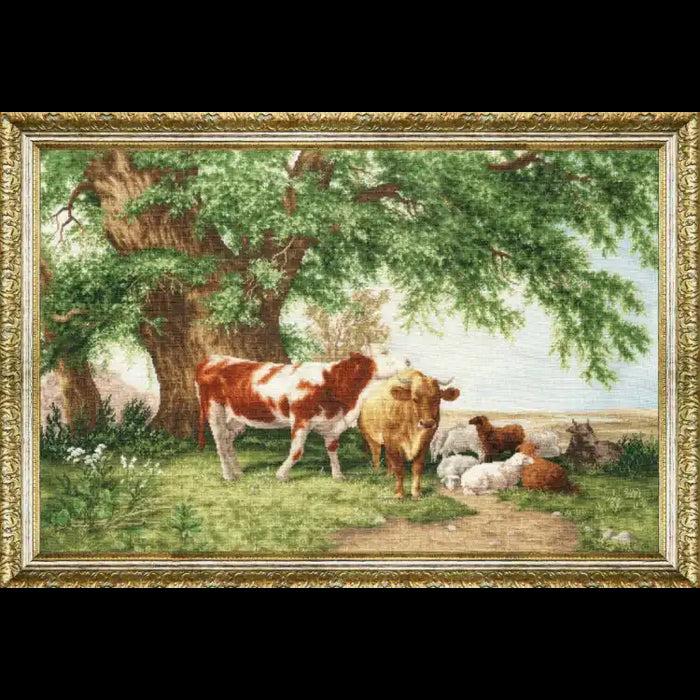 CROSS STITCH KIT HERD UNDER THE TREES. S/MK112