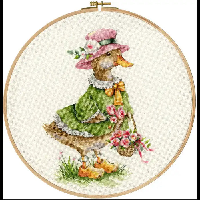 CROSS STITCH KIT STYLISH DUCK S/VK083