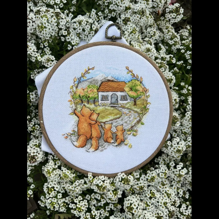 Cross Stitch Kit Andriana - N-30, NEW DWELLING. FOXES
