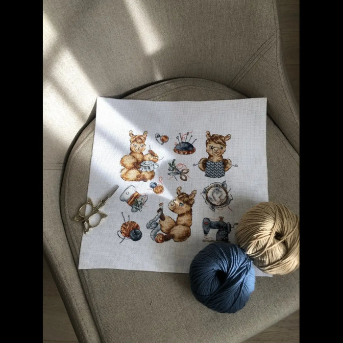 Cross Stitch Kit Andriana - Samplers. Llama needleworker, S-62