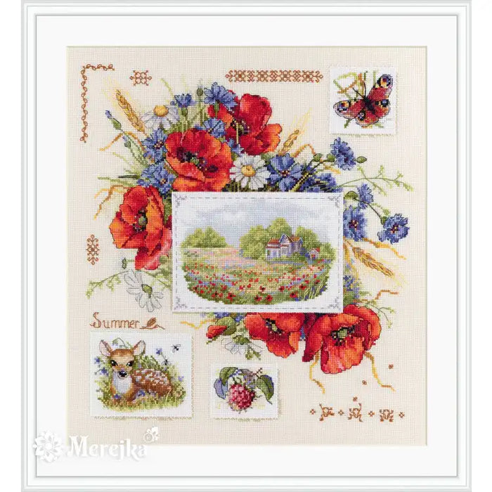 Cross Stitch Kit Merejka - SUMMER SAMPLER SK130