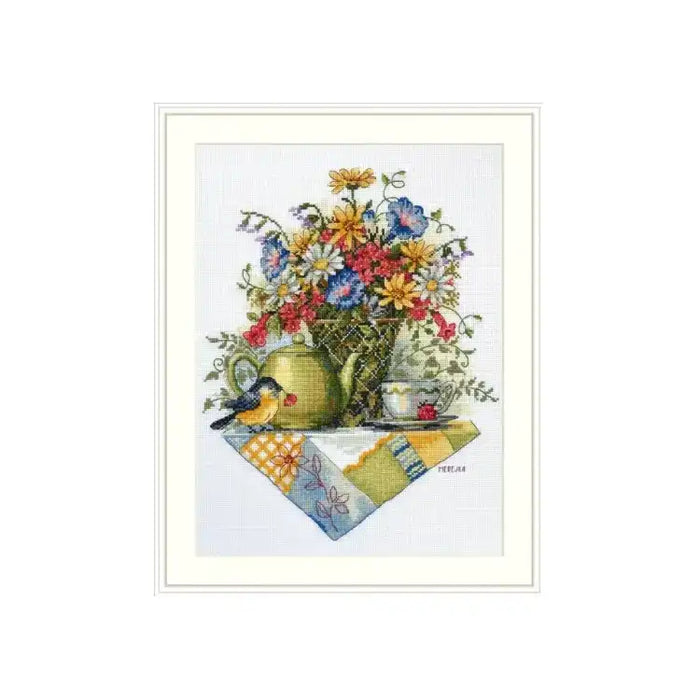 Cross Stitch Kit Merejka - WILDFLOWER TEA SK198