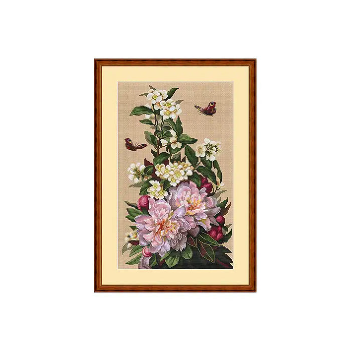 Cross Stitch Kit Merejka - PEONIES SK58
