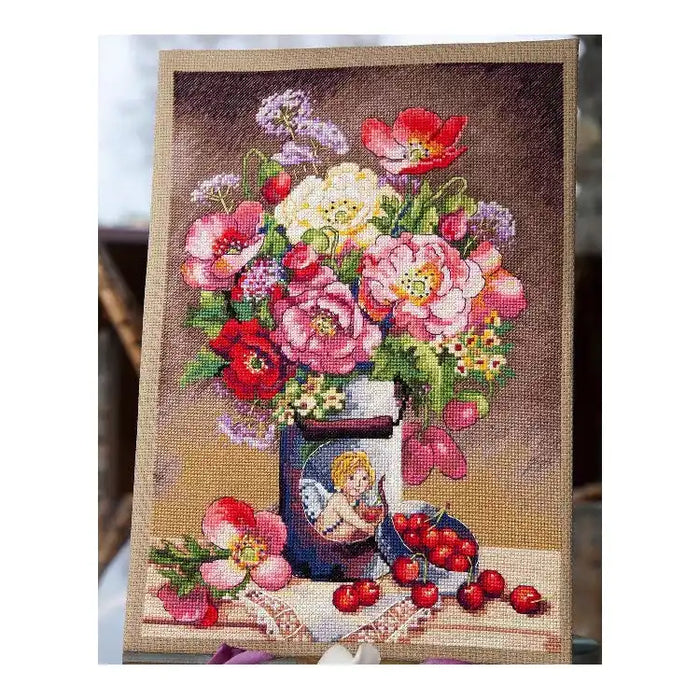 Cross Stitch Kit Merejka - CUPID'S FLOWERS SK91