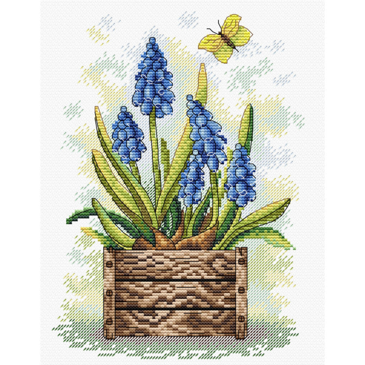 Cross Stitch Kit MP Studia - Sapphire Flower, SM-206