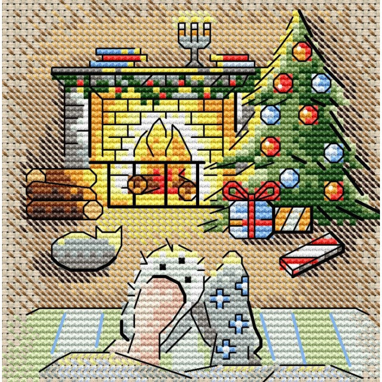 Cross Stitch Kit MP Studia - Fireplace, SM-635